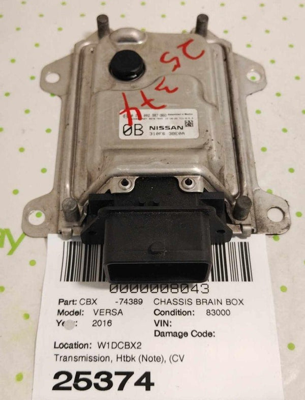 14 15 16 17 NISSAN VERSA Chassis Brain Box Transmission sdn (CVT)