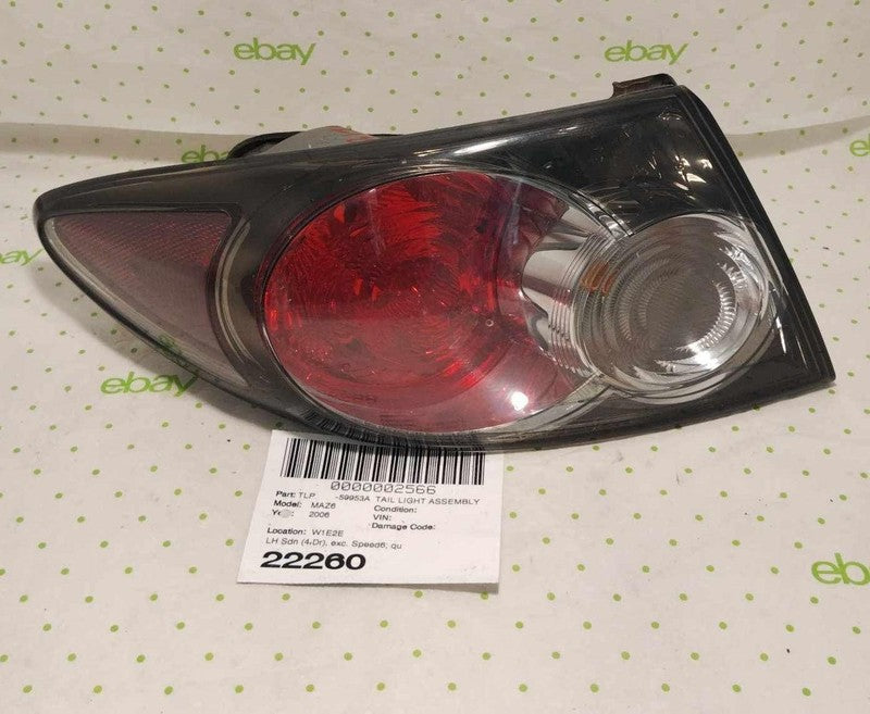 06 07 08 MAZDA 6 Tail Light Assembly Left