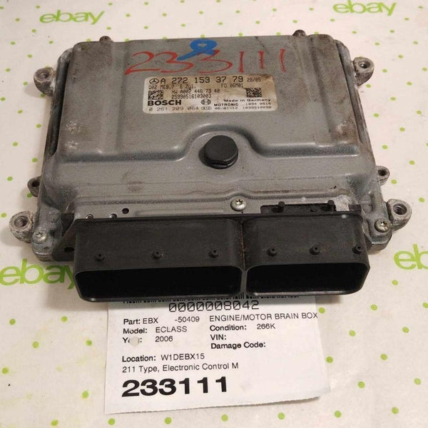 06 MERCEDES E-CLASS Engine/motor Brain Box