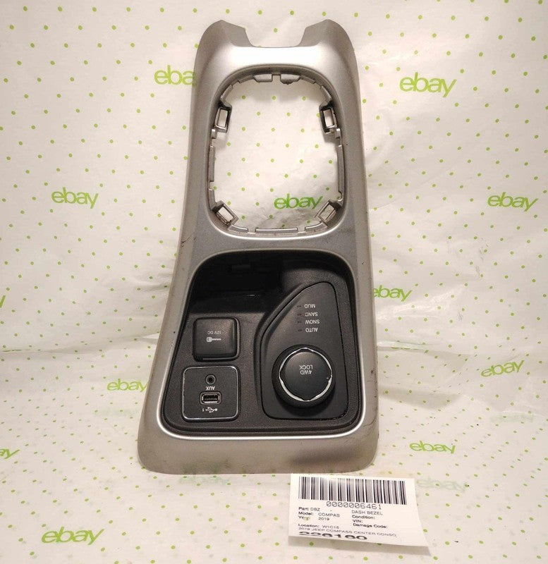 19 JEEP COMPASS Dash CENTER CONSOLE FLOOR GEAR SHIFT BEZEL