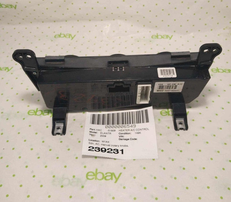07 08 09 10 HYUNDAI ELANTRA Heater A/c Control