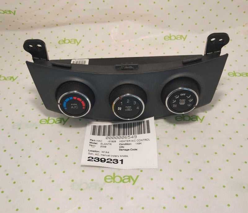 07 08 09 10 HYUNDAI ELANTRA Heater A/c Control