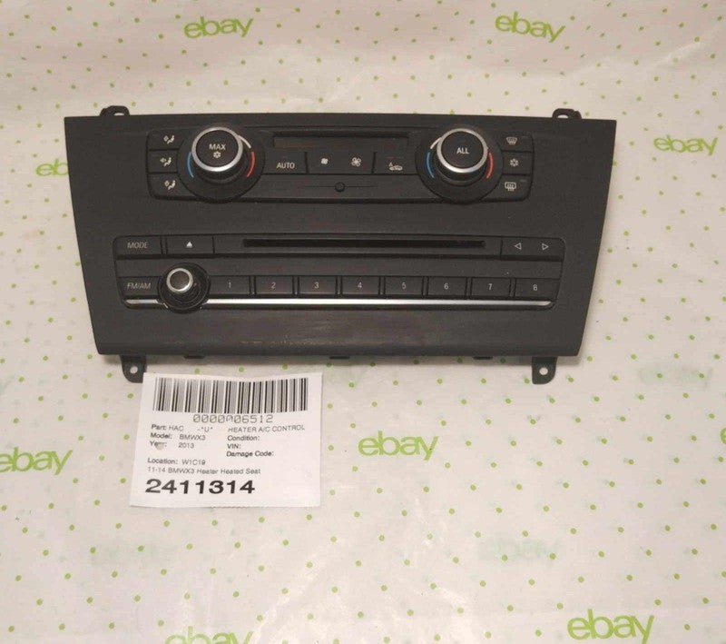 13 BMW X3 Heater Heated Seats A/c Radio Control CD PLAYER