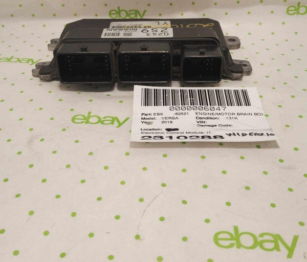 14 15 16 17 18 NISSAN VERSA Engine/motor Brain Box