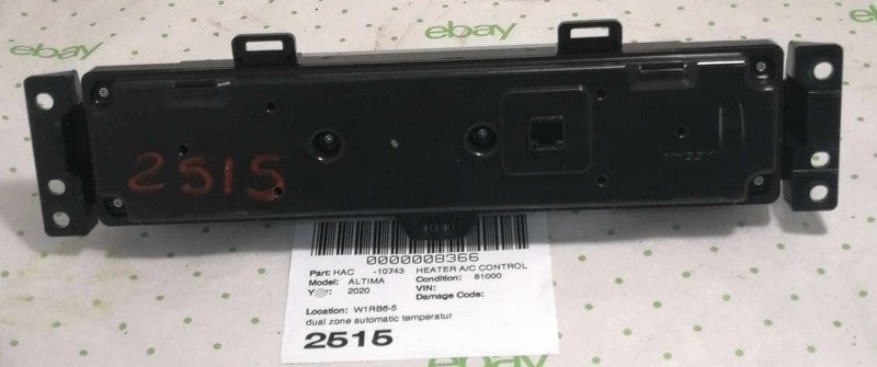 19 20 21 22 23 24 25 NISSAN ALTIMA Heater A/c Control dual zone automa