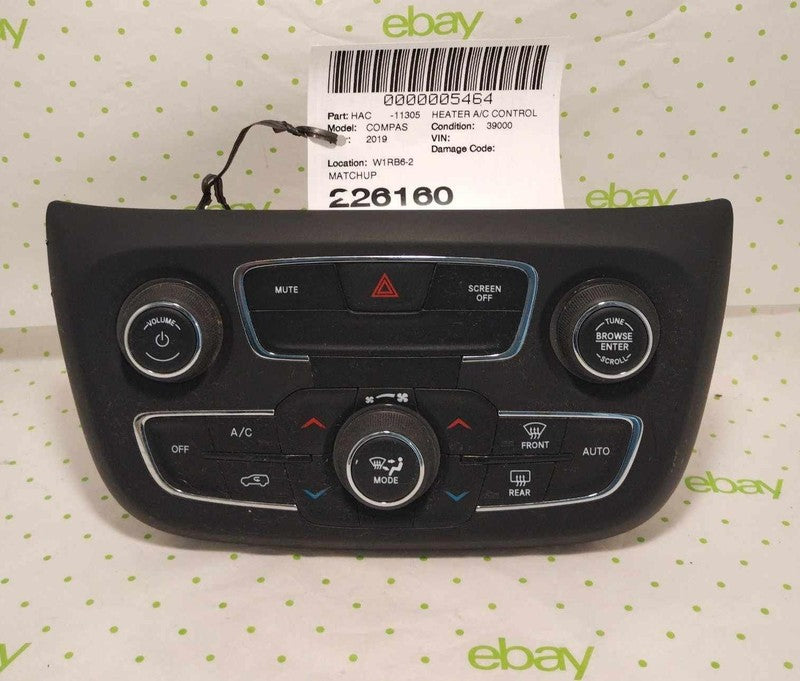 19 20 21 JEEP COMPASS Heater A/c Control