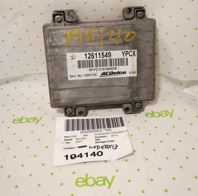 07 08 09 10 11 12 CHEVY MALIBU Engine/motor Brain Box